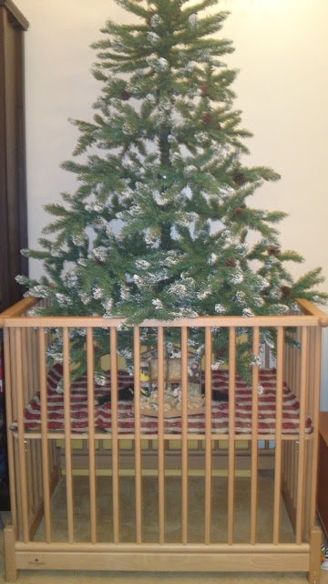 Christmas Tree Baby Gate
 Toddler proof Christmas Tree