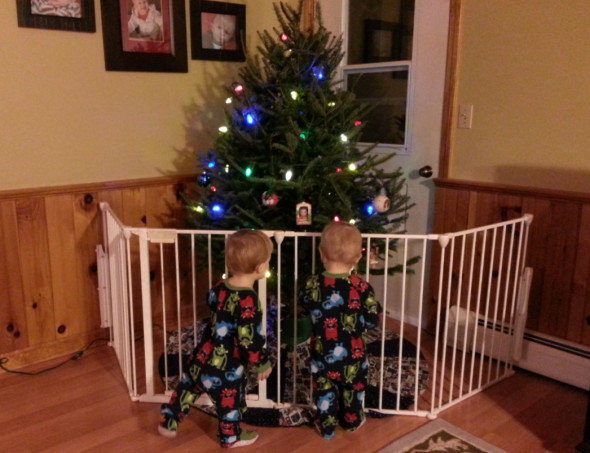 Christmas Tree Baby Gate
 What Twin Toddlers Love To Do