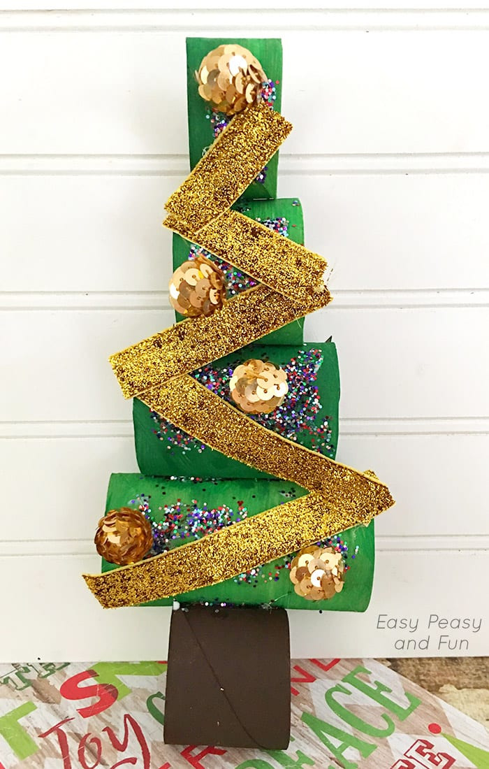 Christmas Tree Craft Ideas
 Paper Roll Christmas Tree Craft Easy Peasy and Fun