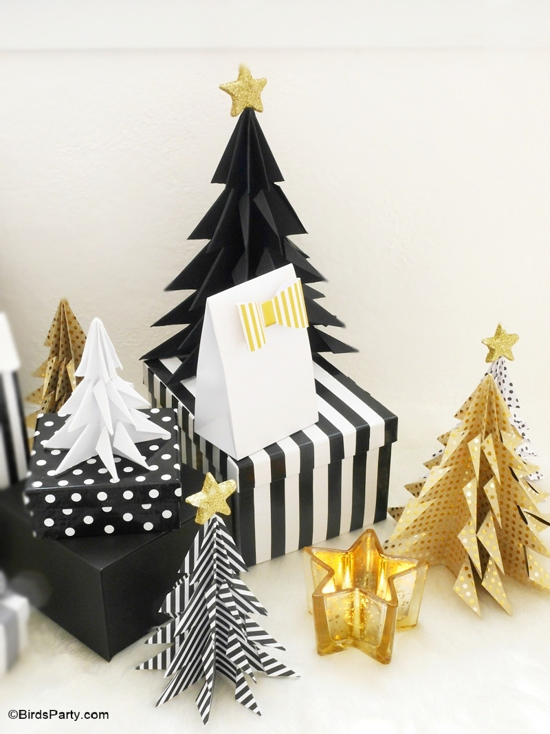 Christmas Tree DIY
 DIY Origami Paper Christmas Trees Party Ideas