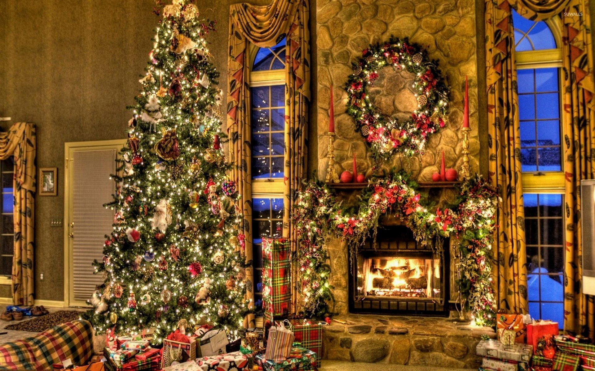 Christmas Tree Near Fireplace
 Christmas Fireplace Wallpaper ·① WallpaperTag
