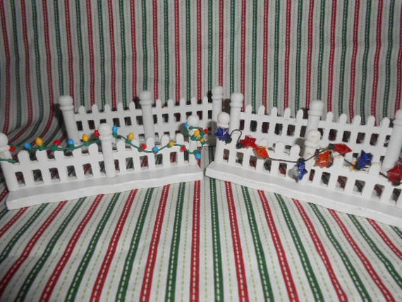 Christmas Village Fence
 Four Wooden Fence Sections Christmas Village