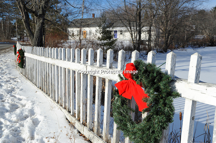 Christmas Village Fence
 Marlow Christmas Wreaths NH