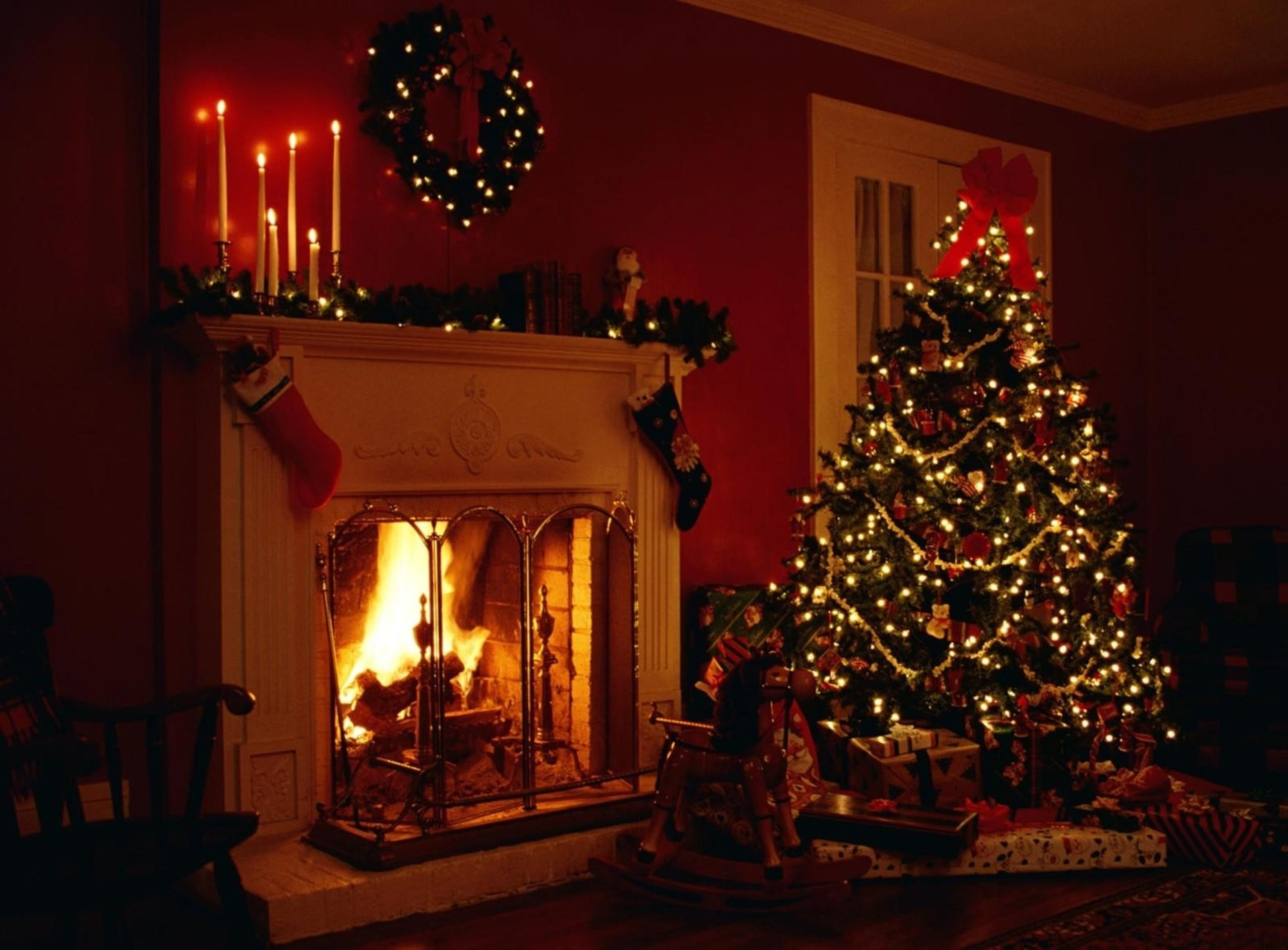 Christmas Wallpaper Fireplace
 Christmas fireplace fire holiday festive decorations u