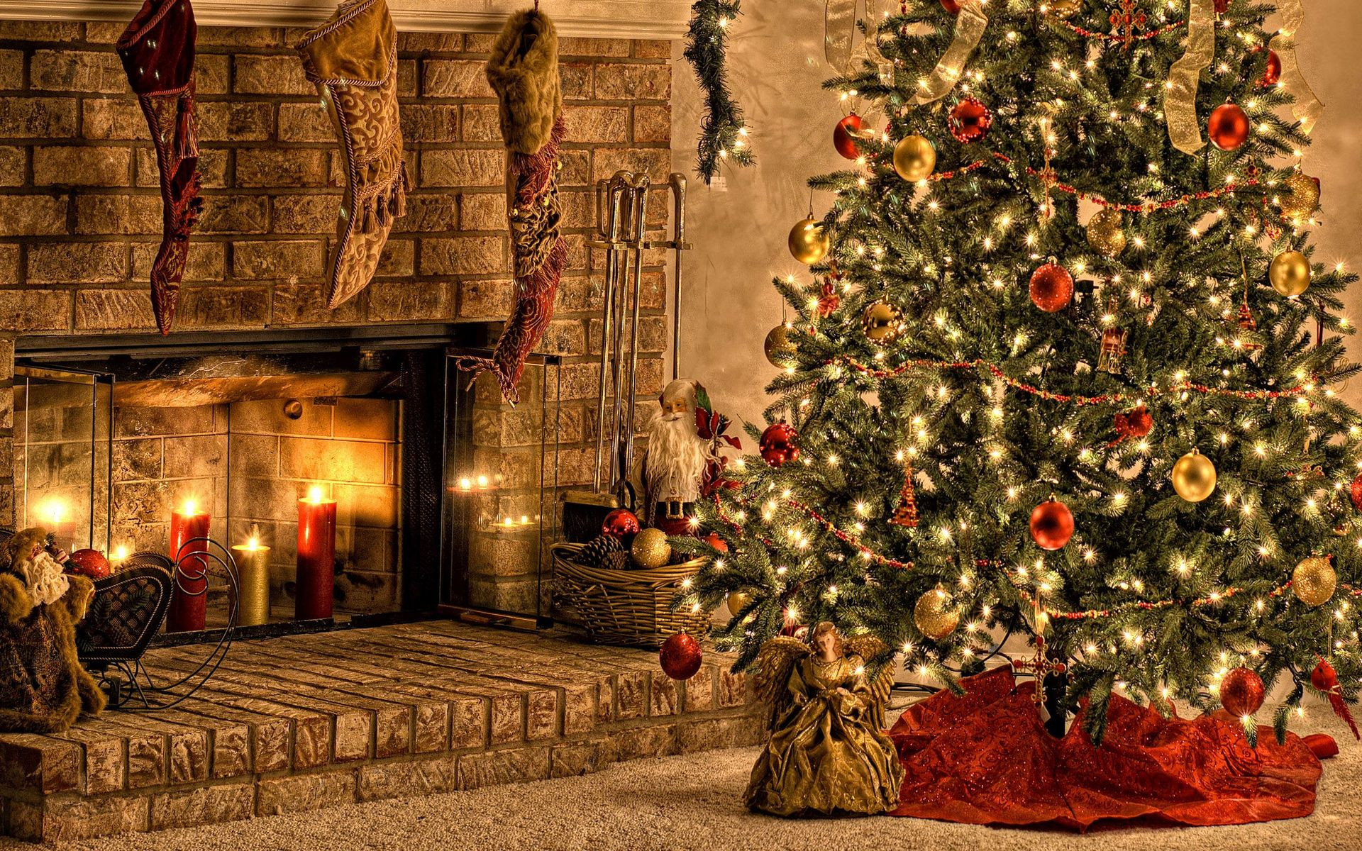 Christmas Wallpaper Fireplace
 Cozy Christmas Wallpaper WallpaperSafari