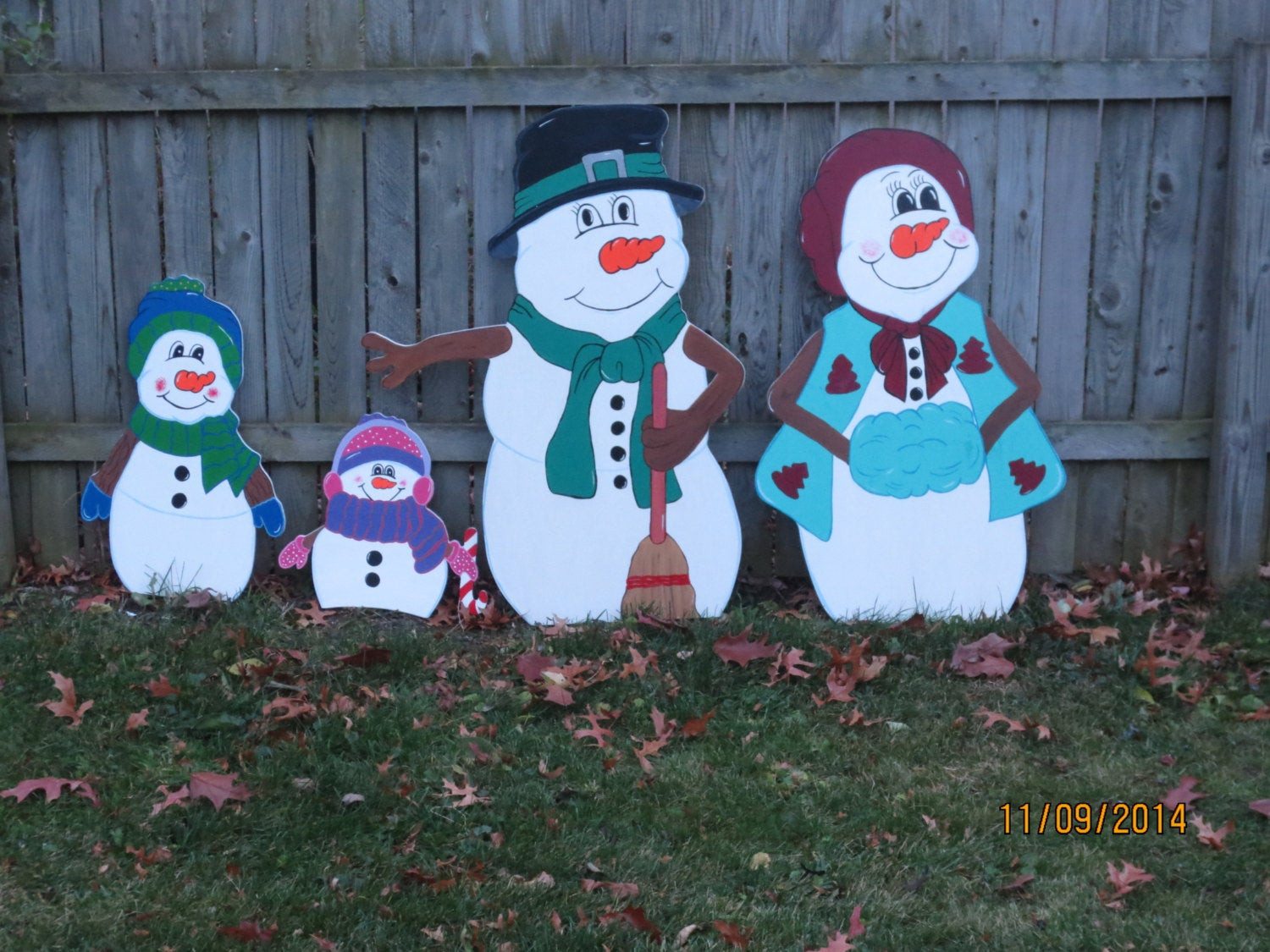 Christmas Wood Yard Art Patterns
 Christmas Outdoor Snowman Family Wood Yard Art by