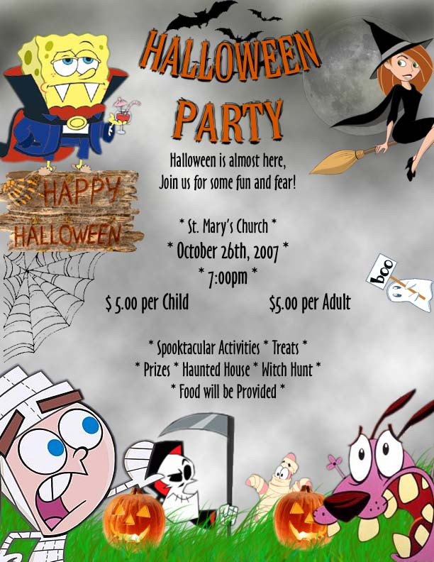 Church Halloween Party Ideas
 Kids Halloween Party Flyers Kids Halloween Party Flyer