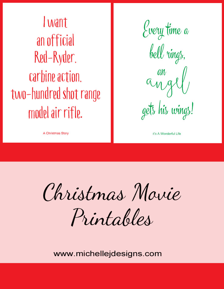 Classic Christmas Movie Quotes
 Christmas Movie Printables