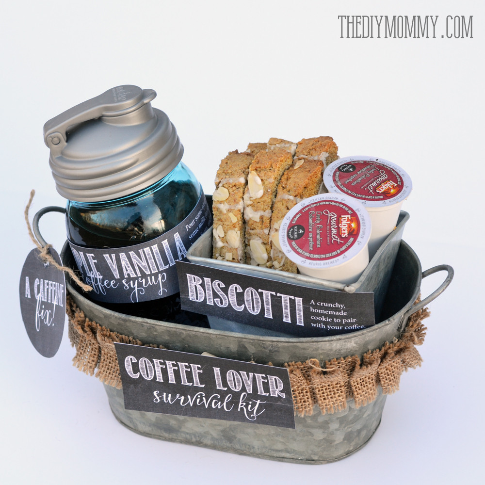 Coffee Lovers Gift Basket Ideas
 A Gift in a Tin Coffee Lover Survival Kit