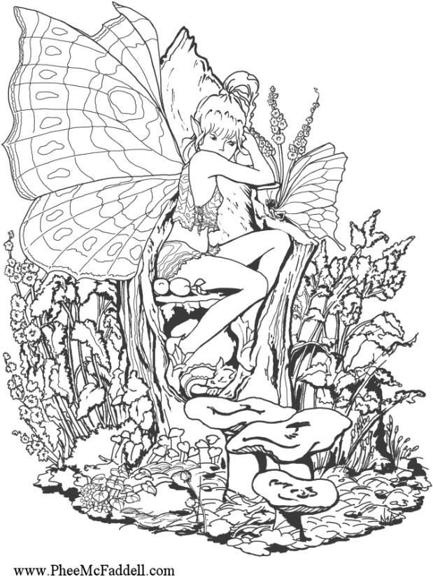 Coloring Pages For Adults Fairy
 25 best ideas about Fairy coloring pages on Pinterest