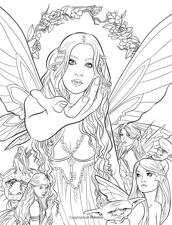 Coloring Pages For Adults Fairy
 260 best images about Adult Coloring Book Pages and