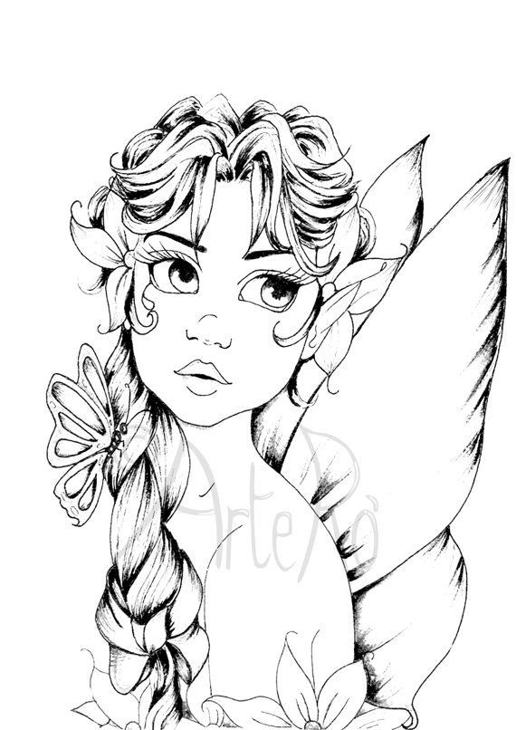 Coloring Pages For Adults Fairy
 Fairy coloring page The Art Therapy … coloring