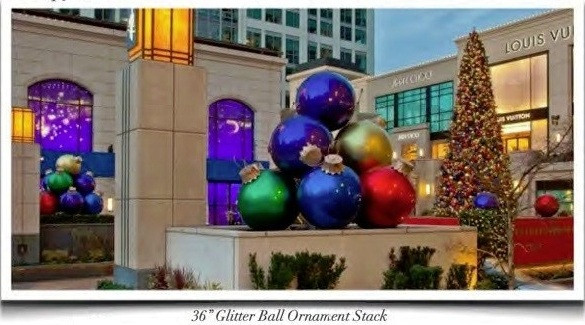Commercial Outdoor Christmas Decorations
 mercial Giant Holiday Christmas Balls with Mosca Design