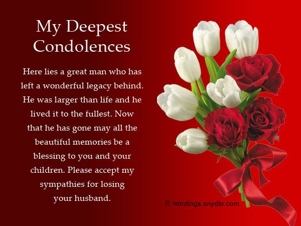 Condolences Quotes For Loss Of Family
 Sympathy Messages for Loss of Husband Wordings and