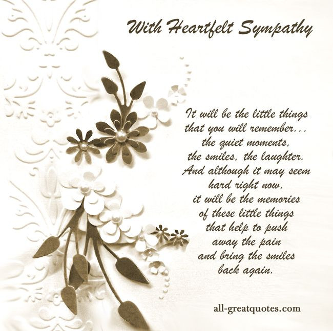 Condolences Quotes For Loss Of Family
 25 best ideas about Deepest sympathy messages on
