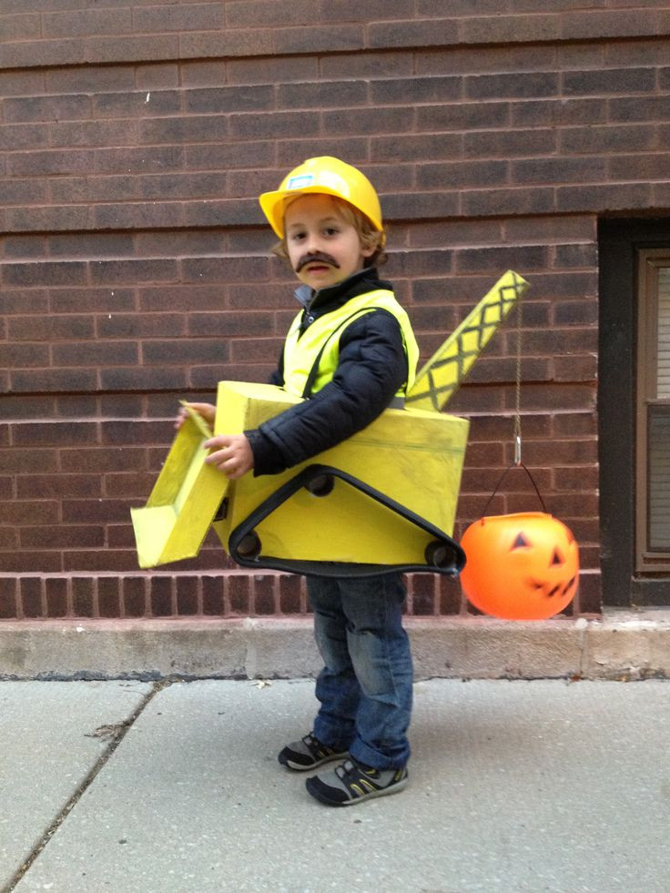 Construction Worker Costume DIY
 Bulldozer Crane construction worker Halloween costume