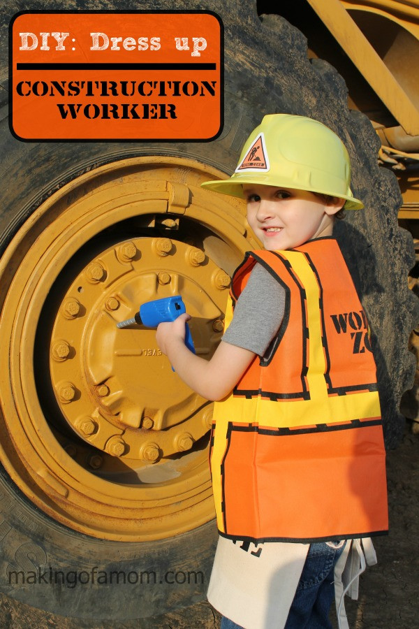 Construction Worker Costume DIY
 DIY Dress Up Construction Worker Making of a Mom