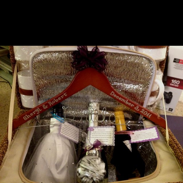 Couples Shower Gift Ideas
 A bridal shower t basket first Christmas ornament made