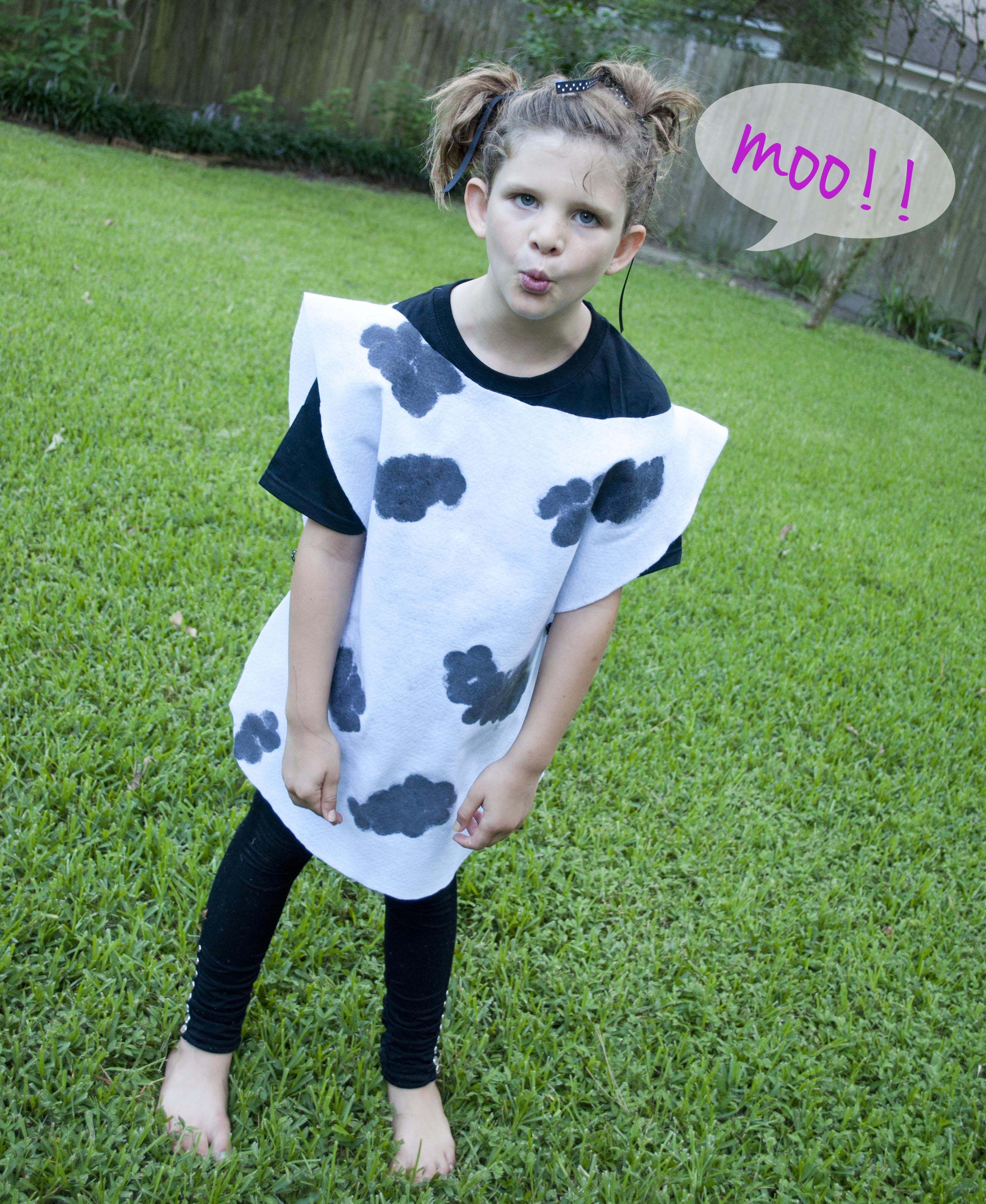 Cow Costume DIY
 Quick and Easy Cow Costumes Clumsy Crafter
