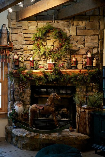 Cozy Christmas Fireplace
 Such a cozy Christmas fireplace