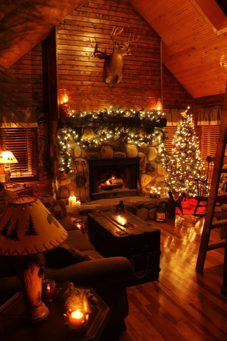 Cozy Christmas Fireplace
 911 best Log Homes Cabins images on Pinterest