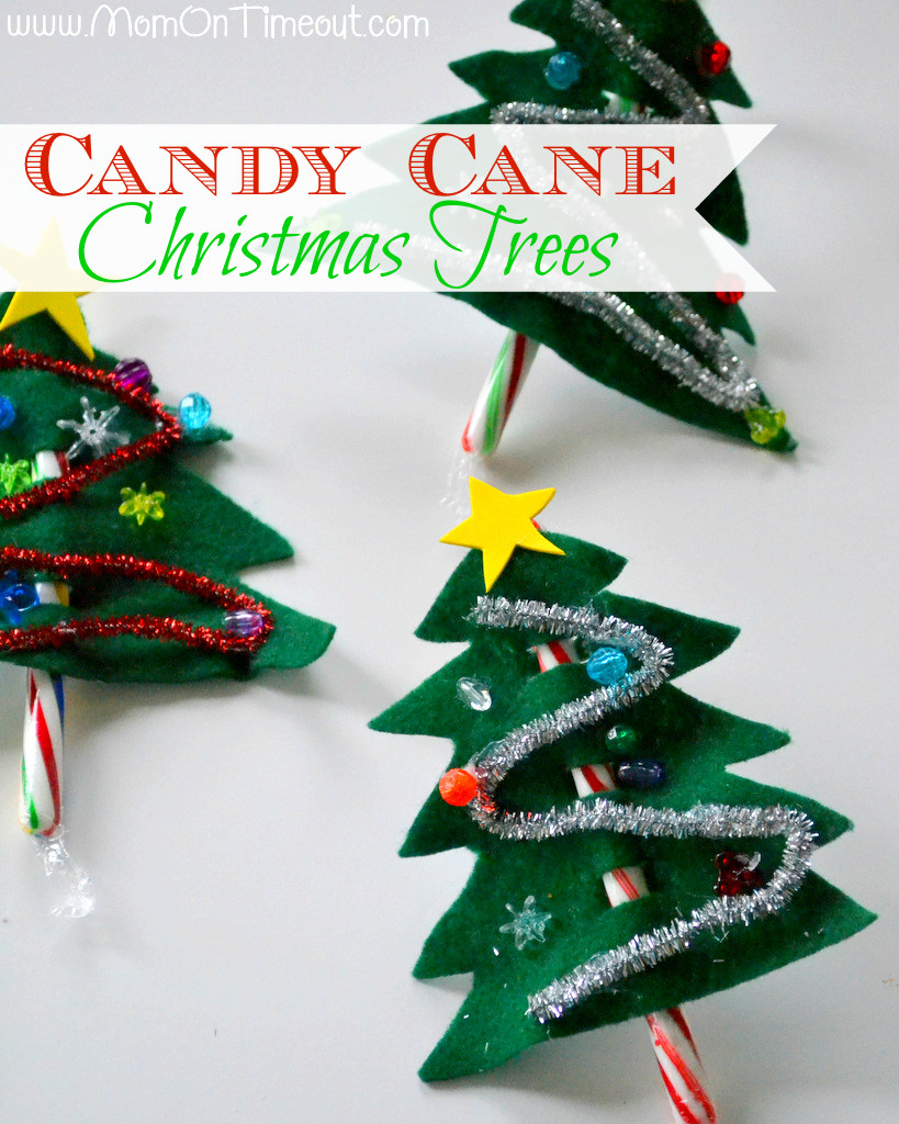 Crafts For Christmas Gifts
 Candy Cane Christmas Trees Craft Mom Timeout