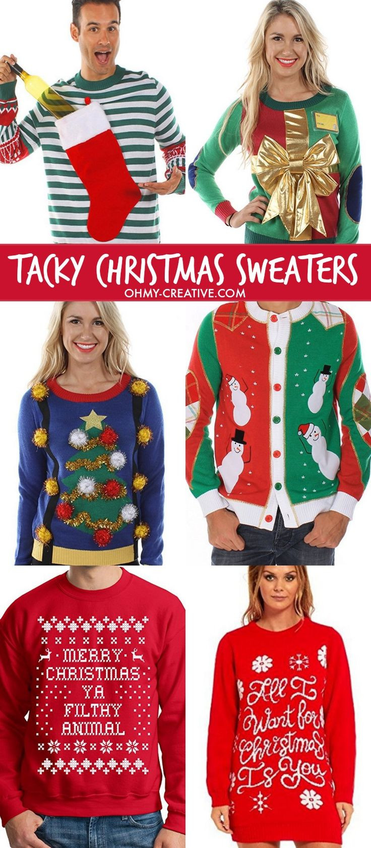 Creative Ugly Christmas Sweater Ideas
 183 best Ugly Christmas Sweater Party Ideas images on