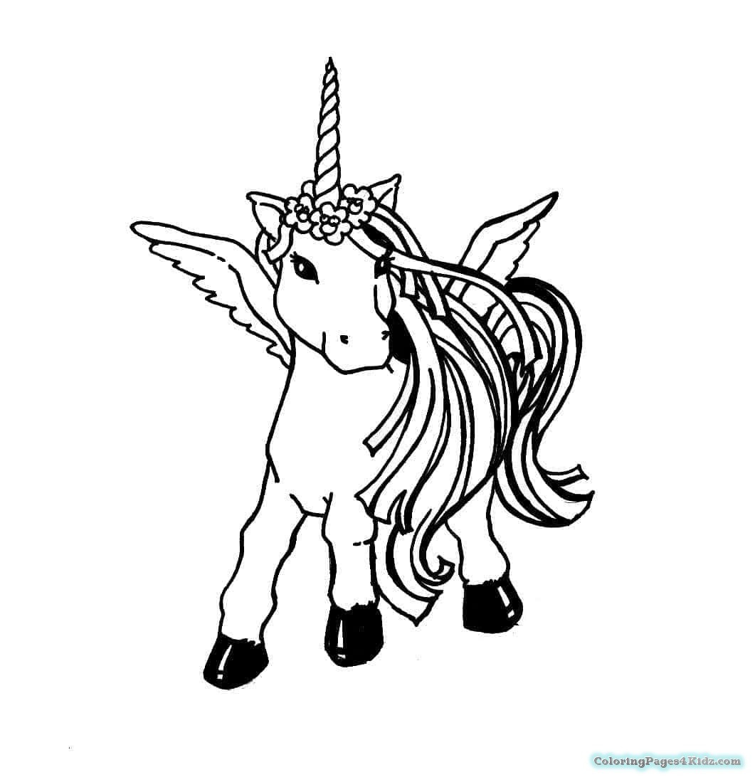 Cute Unicorn Coloring Pages For Kids
 Cute Anime Unicorn Coloring Pages