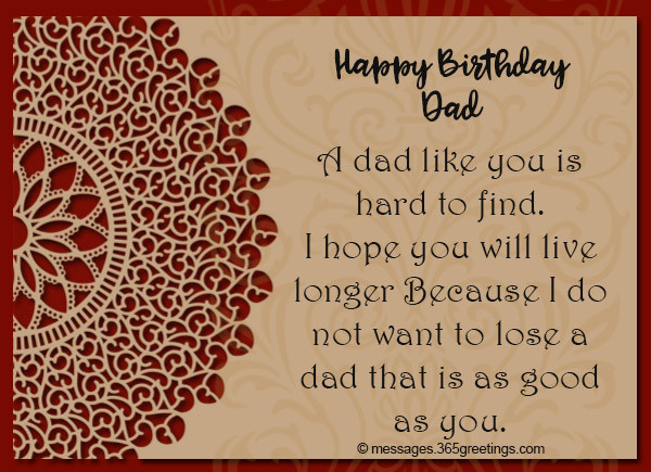 Dad Birthday Card Message
 Birthday Wishes for Dad 365greetings