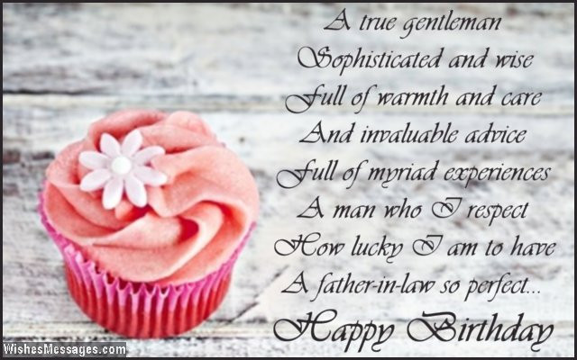 Dad Birthday Card Message
 Birthday Poems for Father in Law – WishesMessages