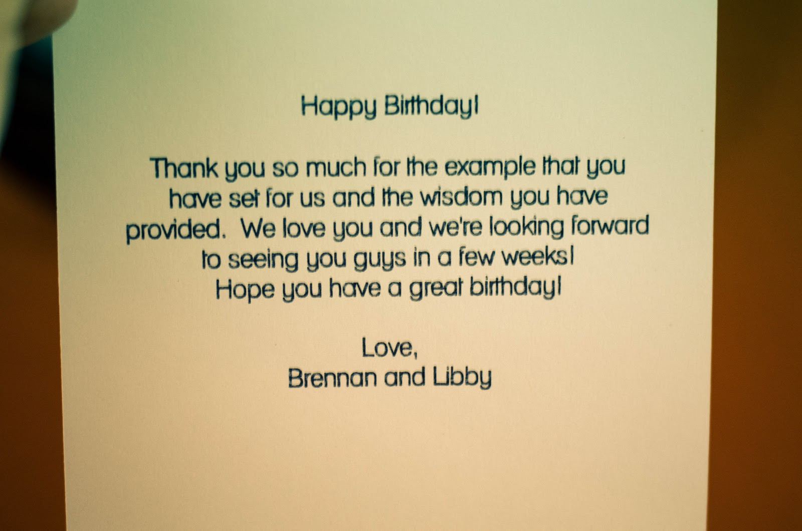 Dad Birthday Card Message
 the blog of Libby Penner Birthday Card for Dad
