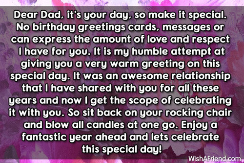 Dad Birthday Card Message
 Dad Birthday Messages