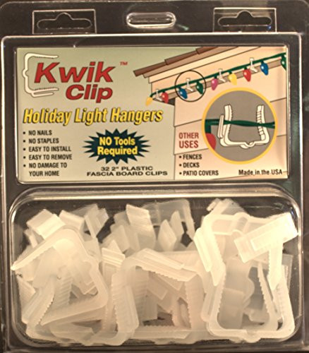 Deck Clips For Christmas Lights
 Kwik Clip Holiday Christmas Light Hangers 2" Fascia Boards