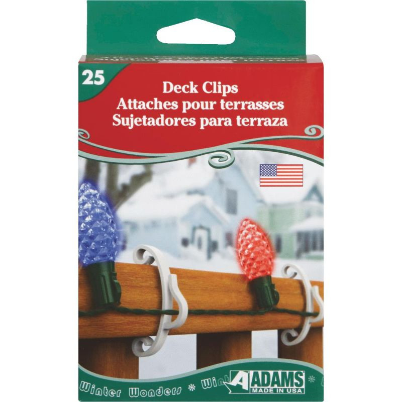 Deck Clips For Christmas Lights
 Buy Adams Deck Light Clips White