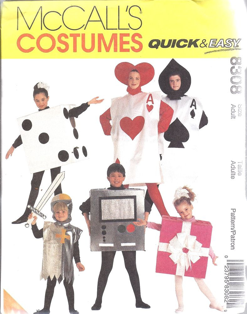 Deck Of Card Halloween Costumes
 8308 UNCUT McCalls SEWING Pattern Deck of Cards Halloween