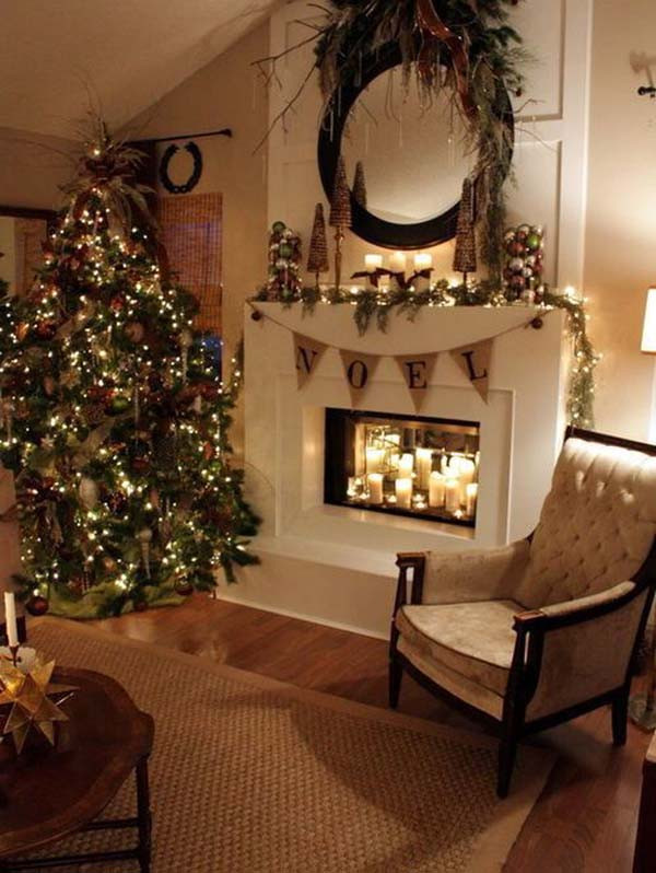 Decorate Fireplace For Christmas
 50 Most Beautiful Christmas Fireplace Decorating Ideas