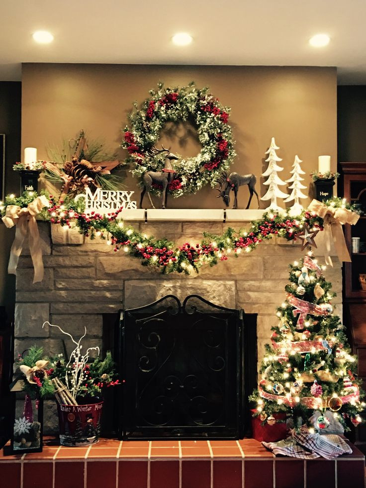 Decorated Fireplace For Christmas
 Best 25 Christmas fireplace decorations ideas on