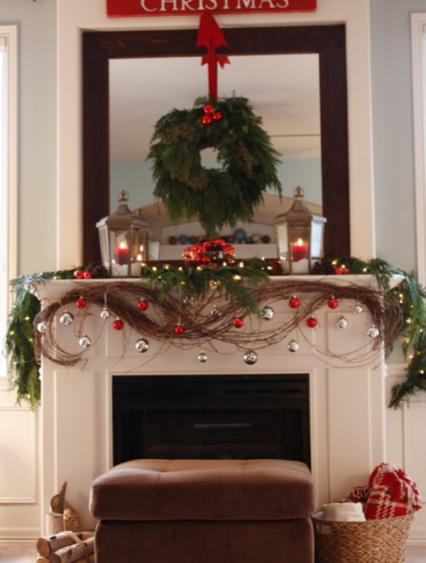 Decorated Fireplace For Christmas
 ADD FIRE TO THE FIREPLACE AREA WITH MESMERIZING DECORATION