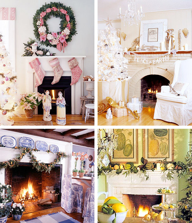 Decorating A Fireplace For Christmas
 33 Mantel Christmas Decorations Ideas DigsDigs