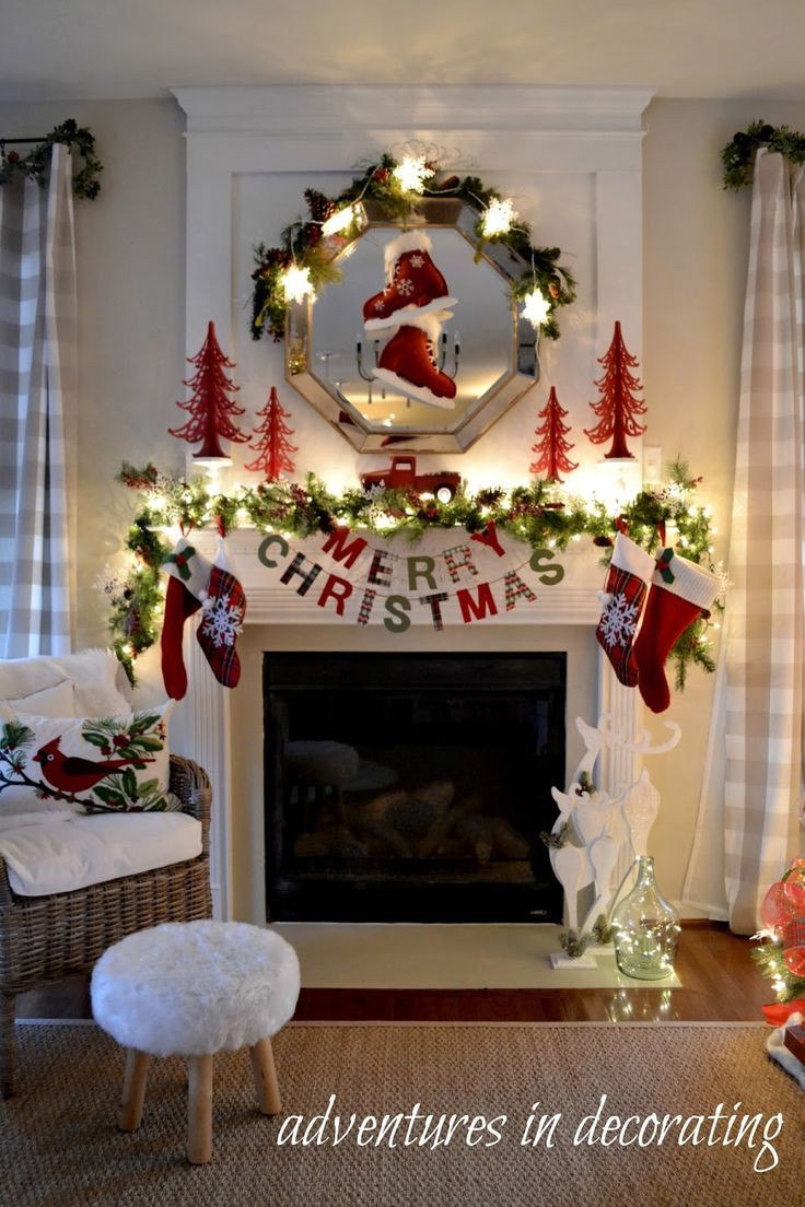 Decorating A Fireplace For Christmas
 Best 25 Christmas fireplace decorations ideas on