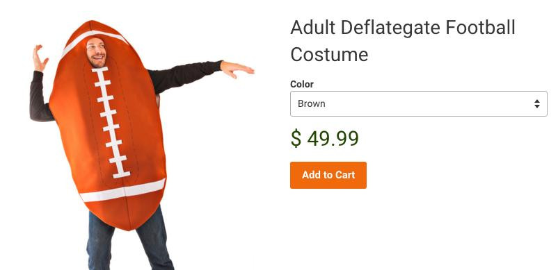 Deflate Gate Halloween Costume
 Here Are All the Terrible Meme Halloween Costumes No e