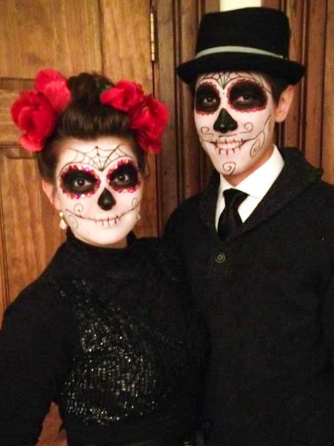 Dia De Los Muertos Costume DIY
 Dia de Los muertos day of the dead sugar skull couples