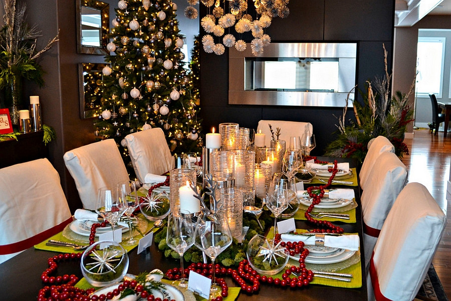 Dining Room Christmas Decorations
 21 Christmas Dining Room Decorating Ideas with Festive Flair