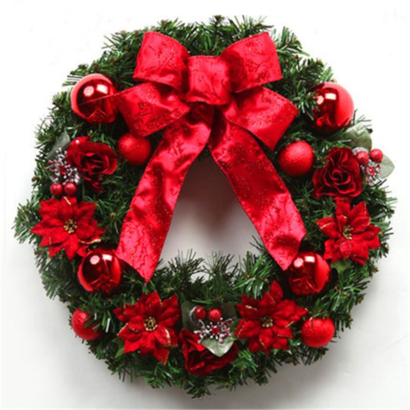 Discount Outdoor Christmas Decor
 Aliexpress Buy Christmas Wreath 50cm For Decoracion