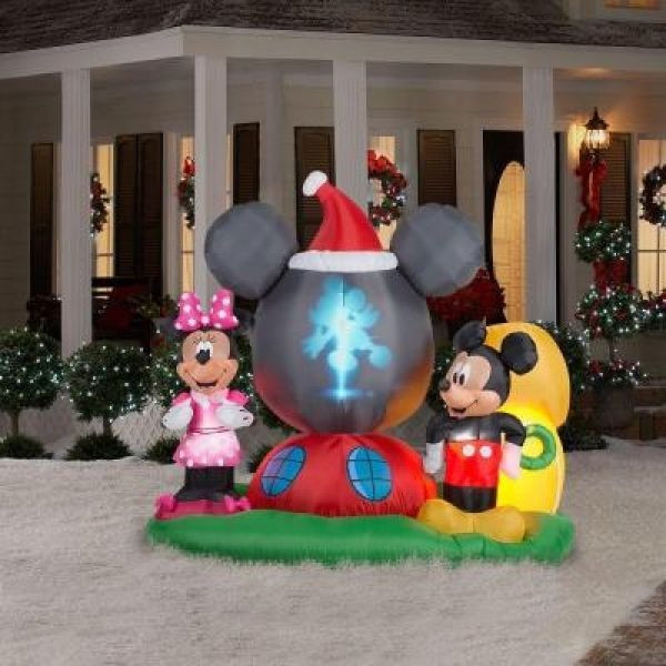 Disney Outdoor Christmas Decorations
 DISNEY 6 5 FT PROJECTION GLOBE CHRISTMAS INFLATABLE YARD