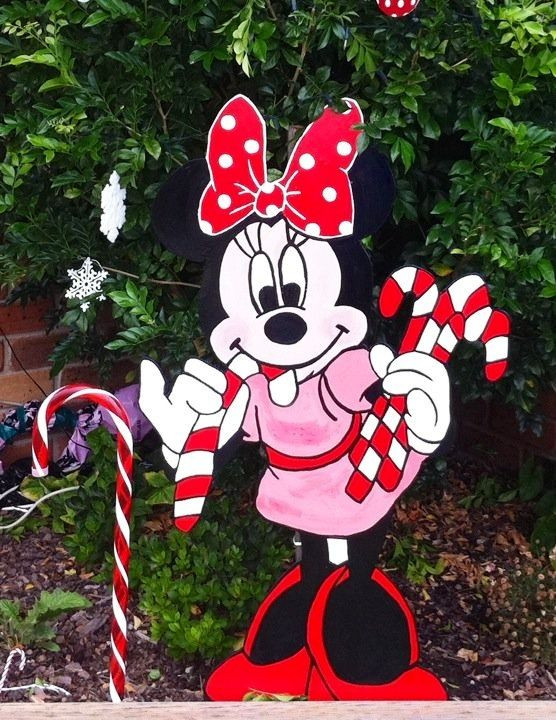 Disney Outdoor Christmas Decorations
 Christmas yard art Minnie Homemade Decor