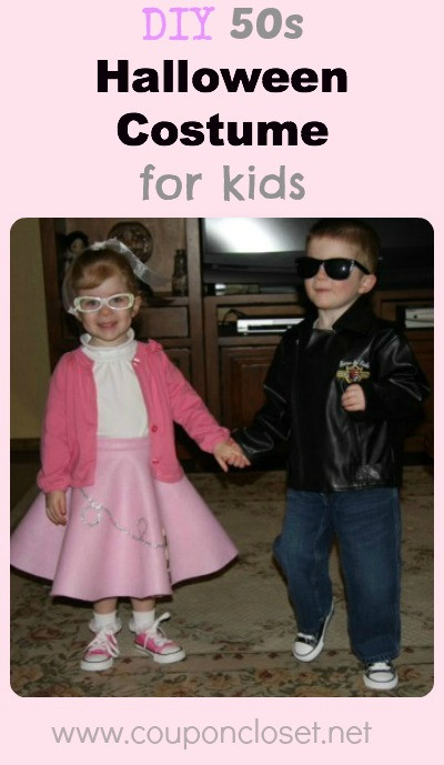 DIY 50S Costumes
 DIY 50s Halloween Costume for kids Boys and girls