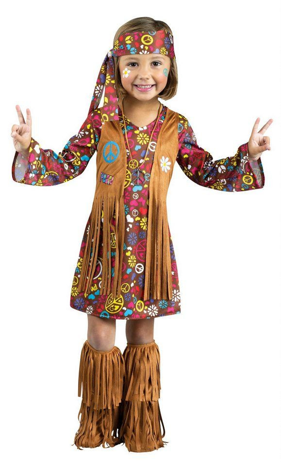 DIY 70S Costume
 Toddler Peace and Love Hippie Costume Candy Apple