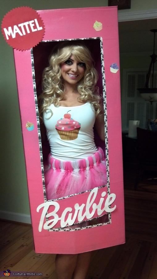 DIY Barbie Costume
 Cupcake Barbie in a Box Costume