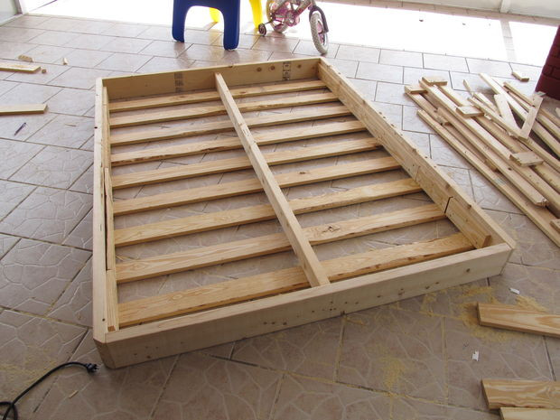 DIY Box Spring Bed Frame
 Re Building a bed foundation 9